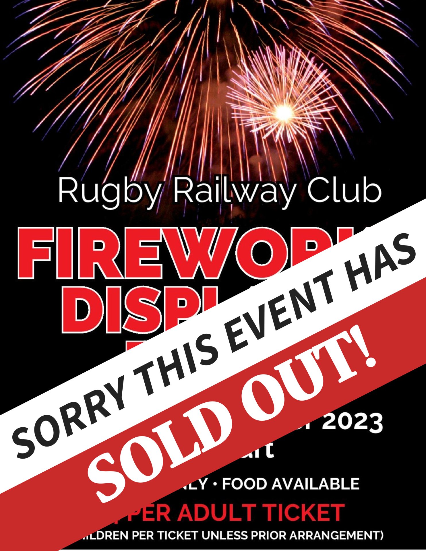 Fireworks Display & Disco Rugby Railway Club